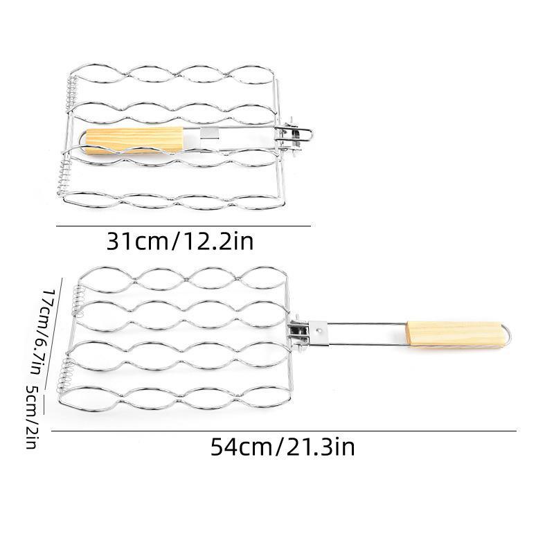 BBQ Corn & Vegetable Grill Clip — Anti-Scald Folding Handle