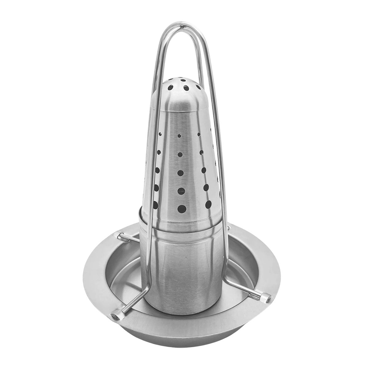 Stainless Steel Chicken Roaster Rack — Upright BBQ Grill Stand