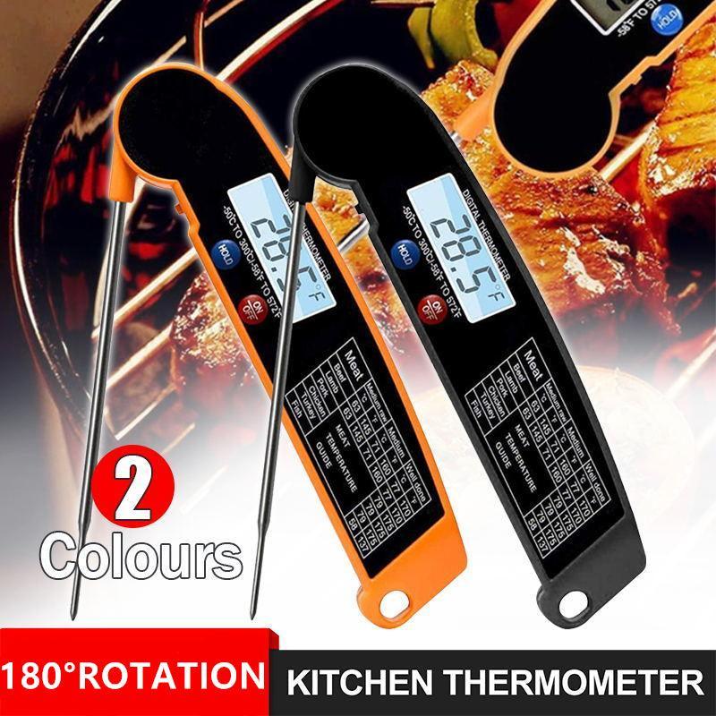 Digital Meat Thermometer — Instant Read, Foldable Probe