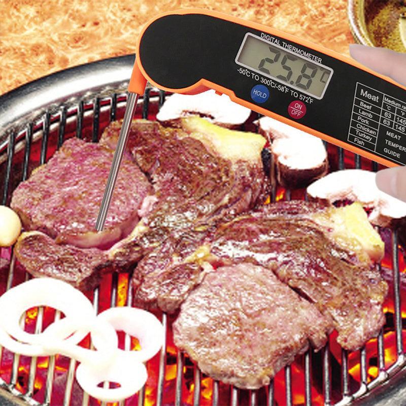 Digital Meat Thermometer — Instant Read, Foldable Probe