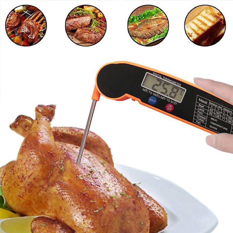 Digital Meat Thermometer — Instant Read, Foldable Probe